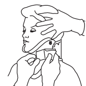 Apply cervical collar
