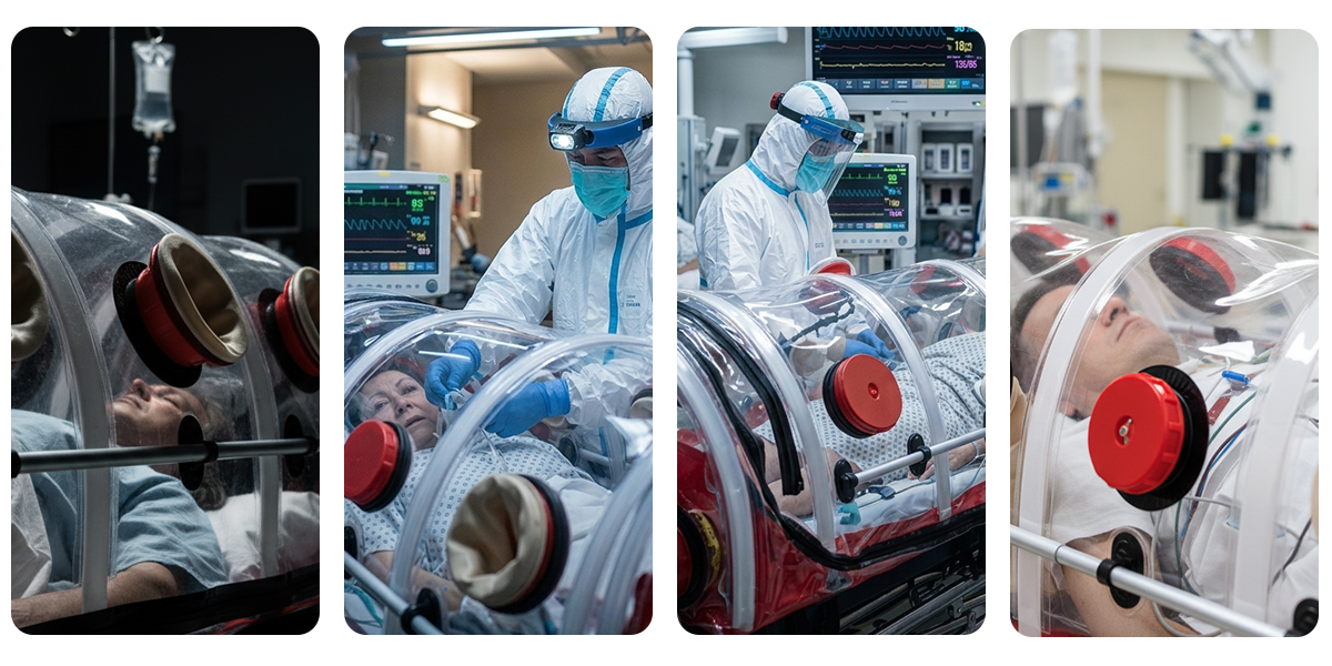 Case Diagrams of isolation stretcher
