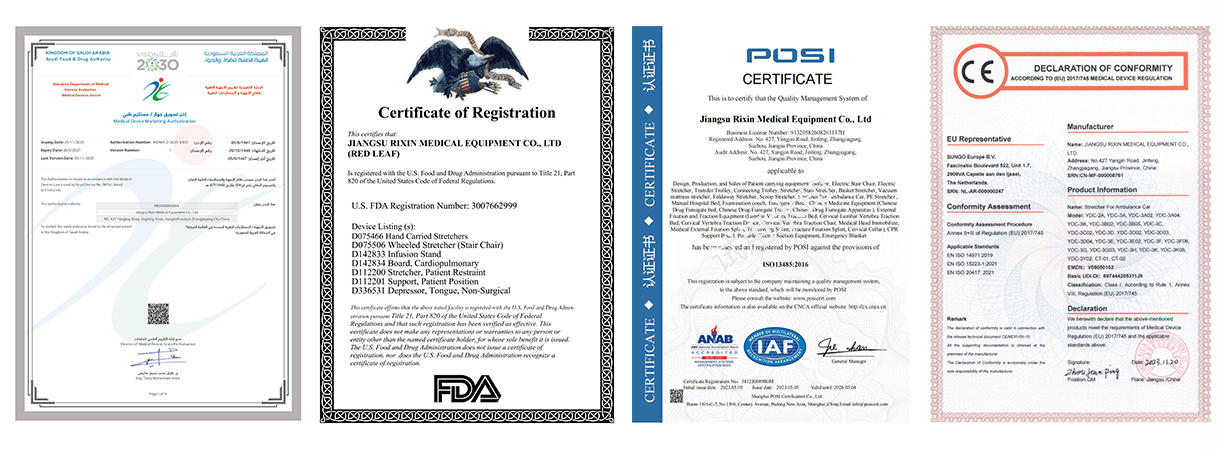 Certifications of simple respirator