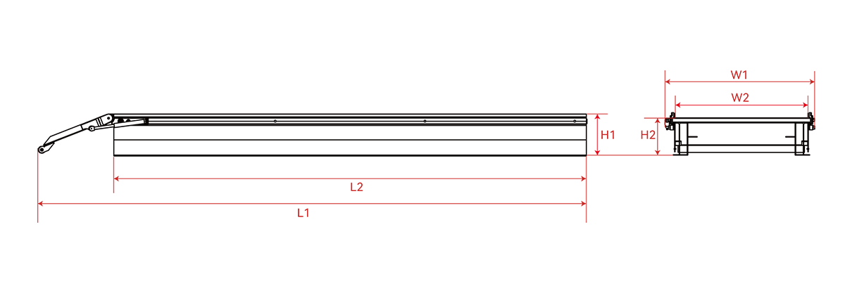 dimensions of stretcher platform