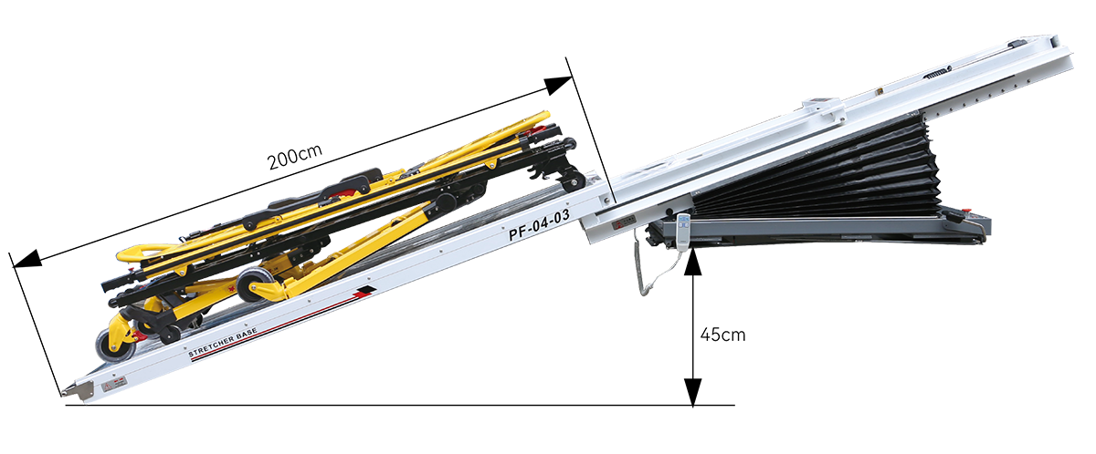 technical feature PF-04-03 hydraulic stretcher platform