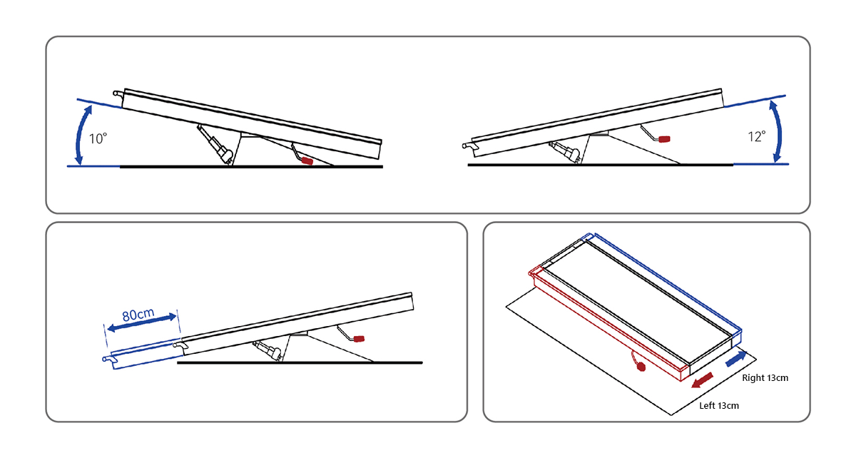 technical feature of electric stretcher platform